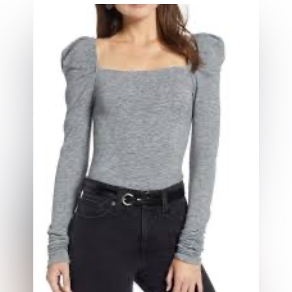 a.n.a Heather Gray Long Sleeve Women's Top‎ Size M